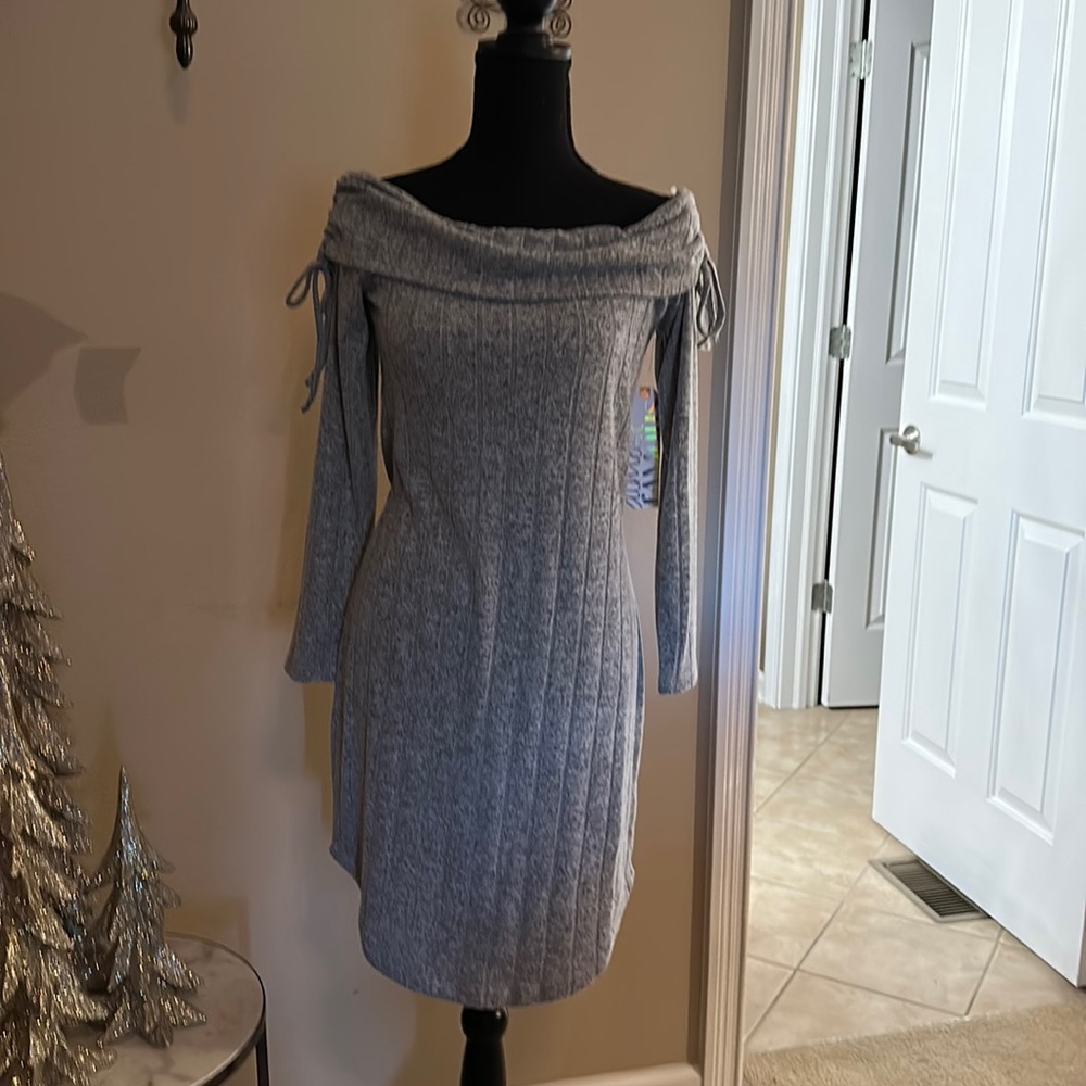Brand new with tags, Almost famous Grey sweater, dress, extra large
